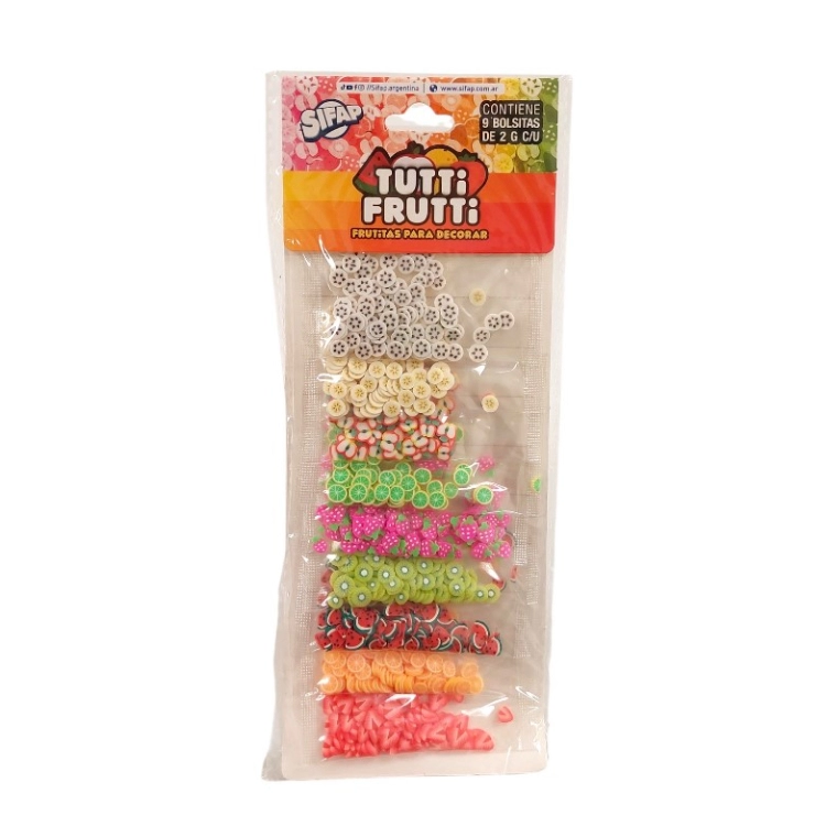 Set para Decorar Sifap Titti Frutti 9 Bolsitas Art.TUTTI FRUTTI